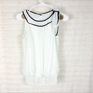 4 for $25 IZ BYER CHIFFON OFF WHITE/BLACK TOP